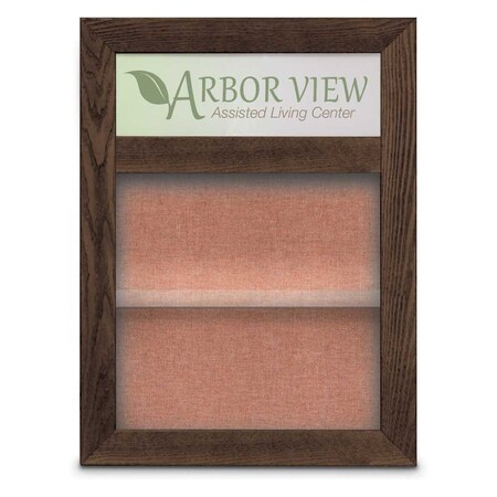 United Visual Products Outdoor Enclosed Combo Board, 48"x36", Gold Frame/Black & Cloud UVCB4836ODG-BLACK-CLOUD